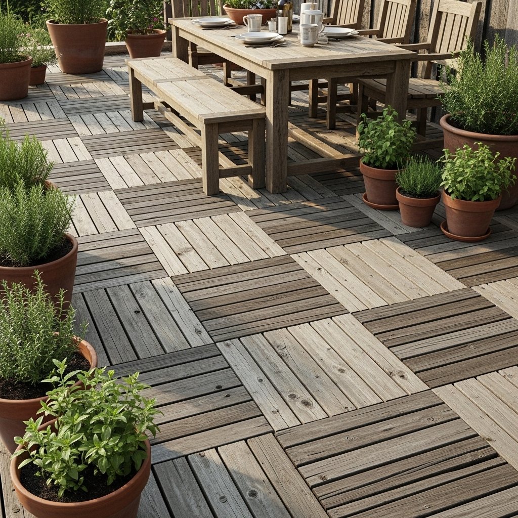 Pallet Wood Deck Tiles