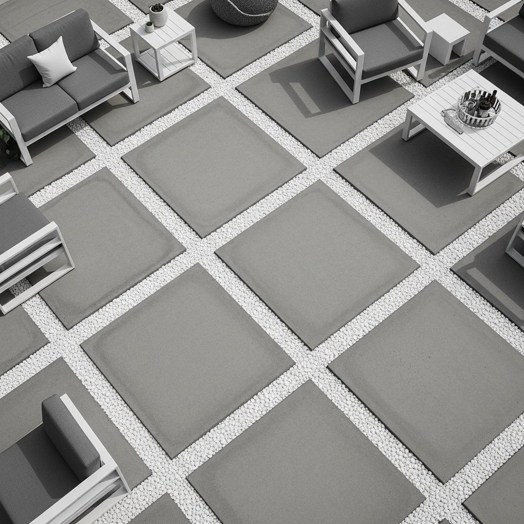 Concrete Pavers with Wide Joints