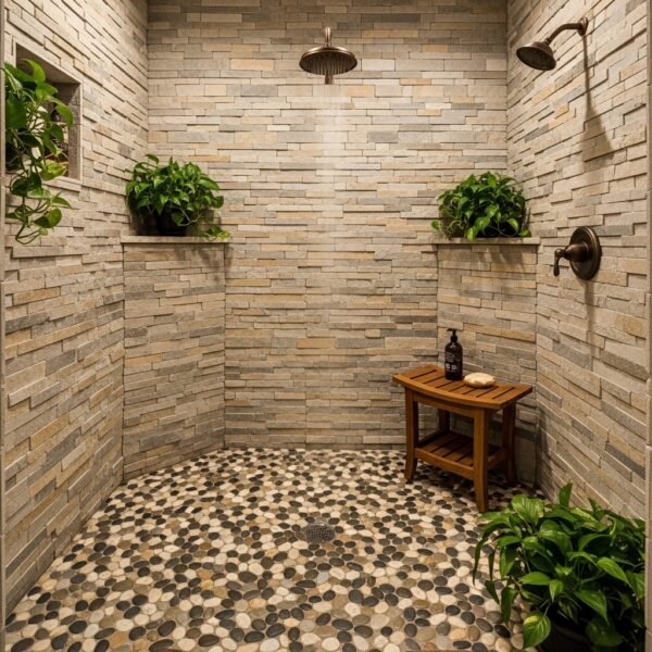 35 Rustic Walk In Shower Ideas for Warm Homes – Nest Bliss Studio