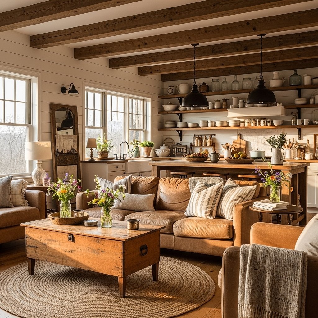 Rustic Farmhouse Open Floor Plan