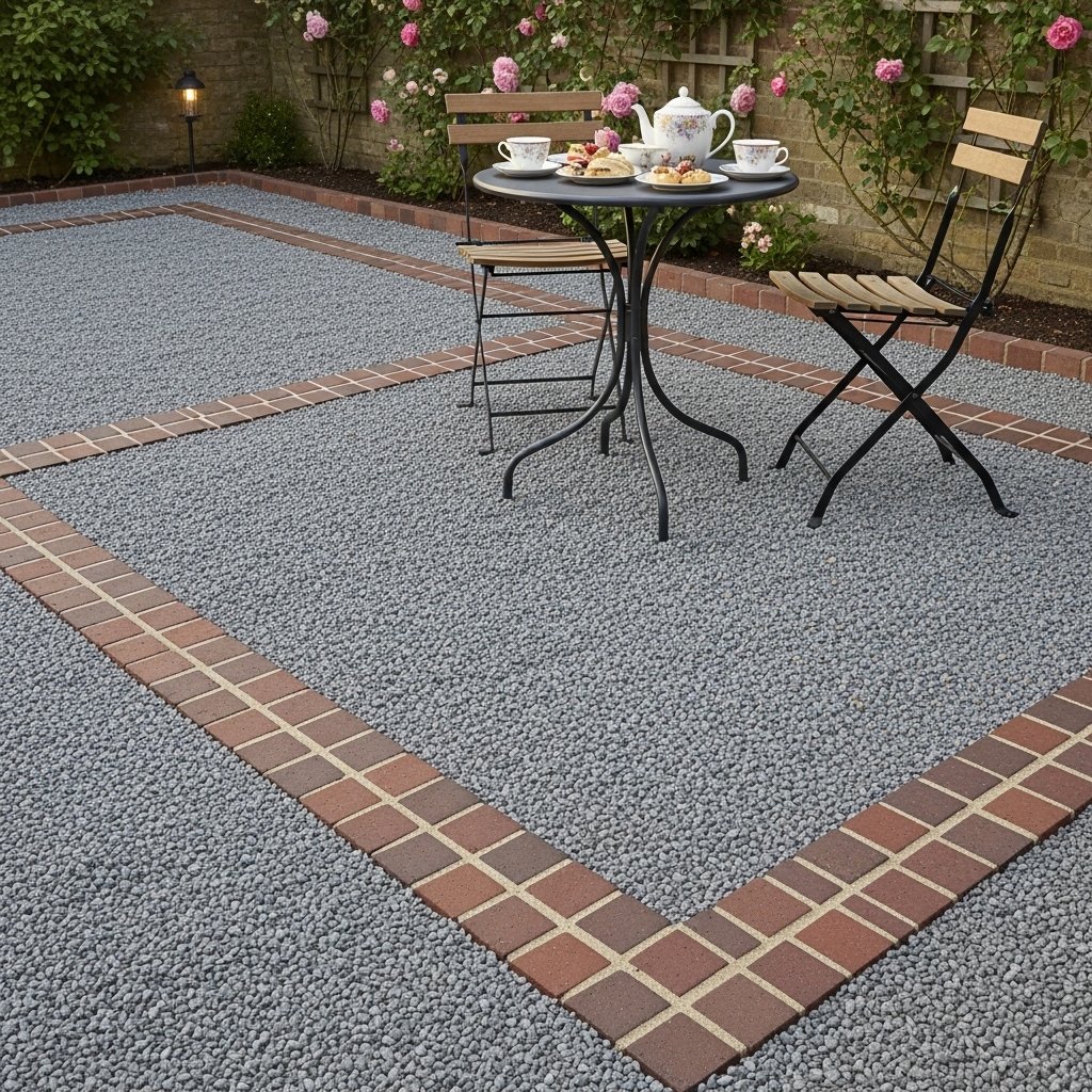 Gravel with Decorative Borders
