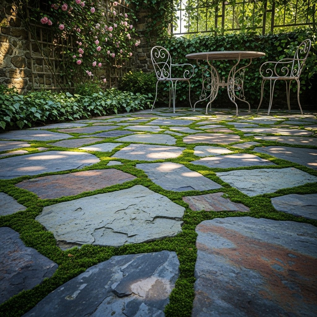 Flagstone with Moss Joints