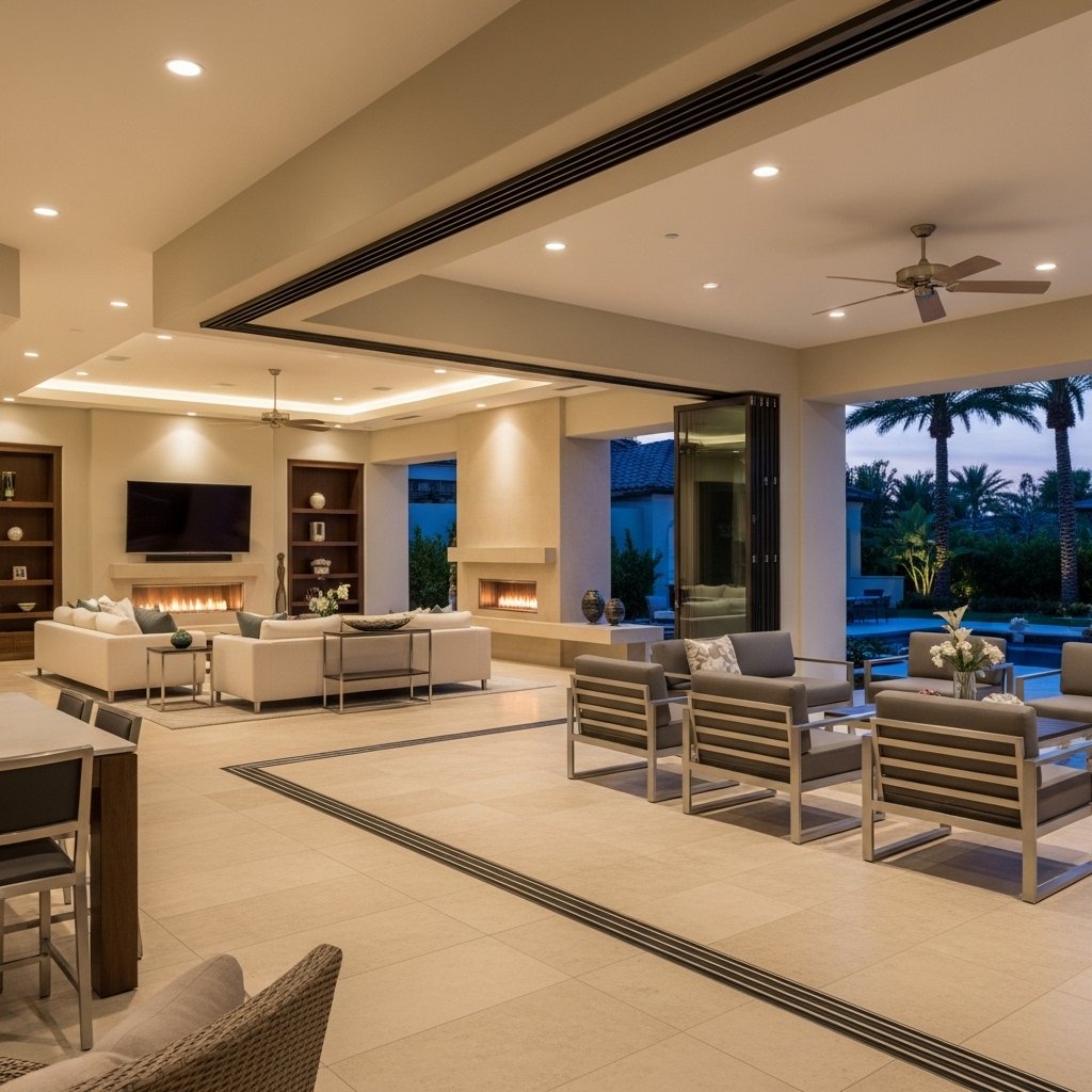 Open Concept Living Room with Outdoor Extension