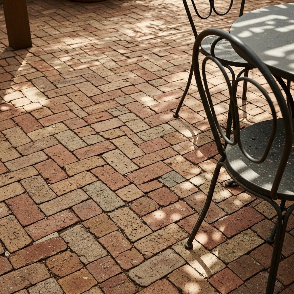 Reclaimed Brick Herringbone Pattern