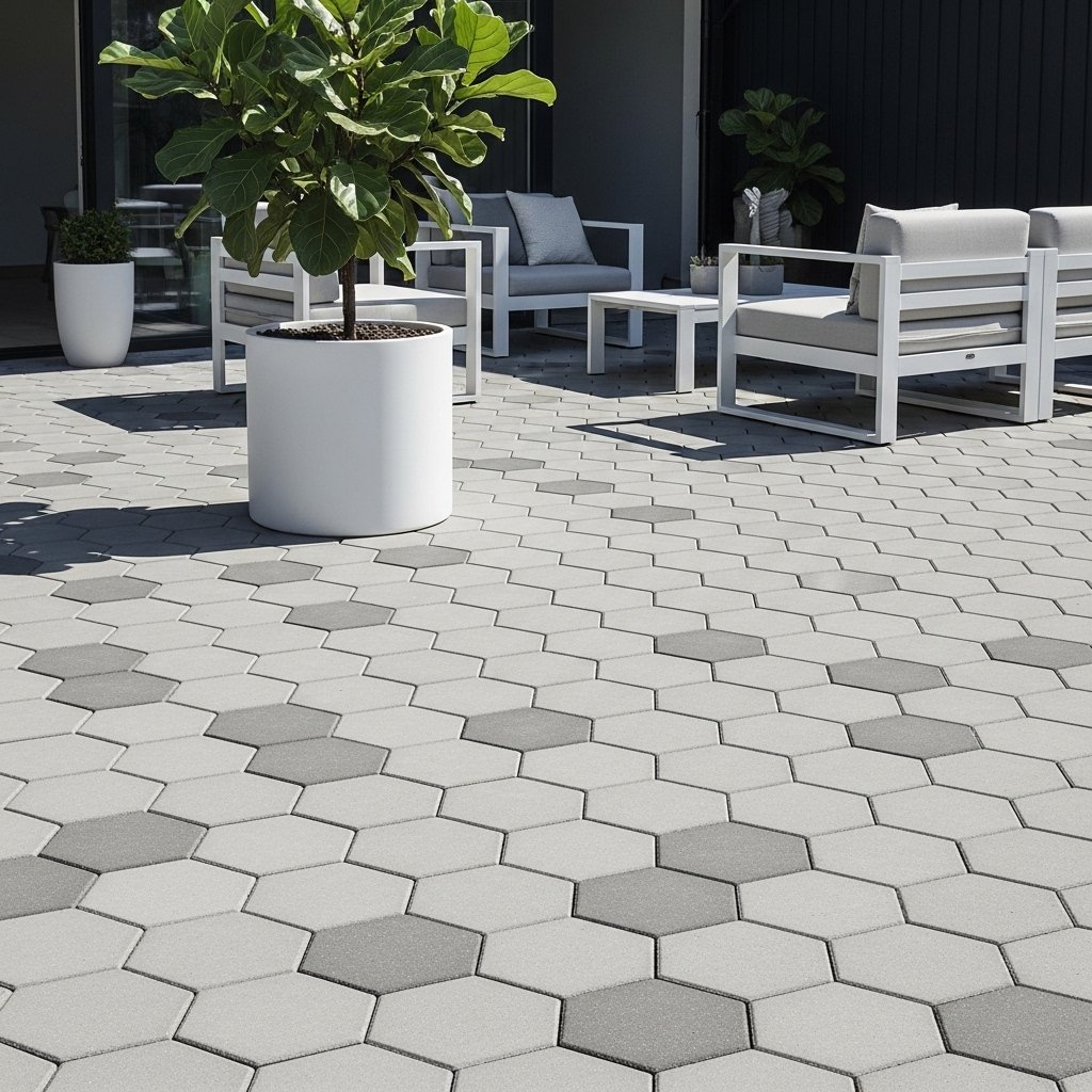 Hexagonal Concrete Pavers